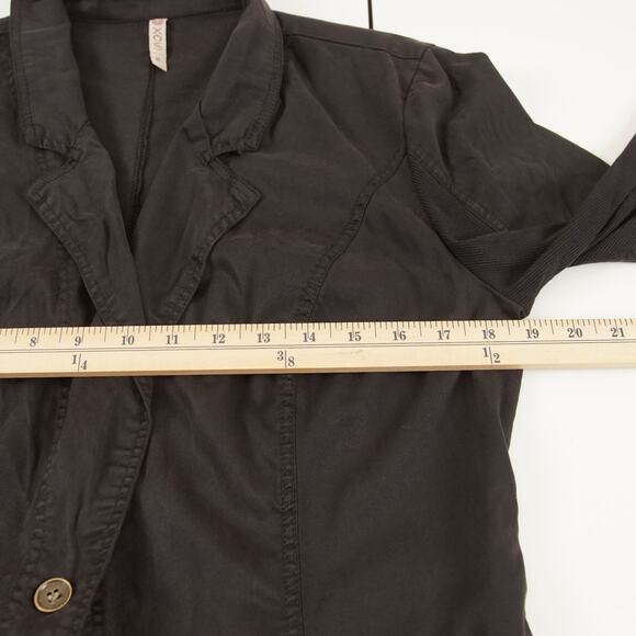 XCVI Black Long Sleeve Longline Lyocell Blend Soft Blazer Jacket Womens Sz XL - Picture 3 of 7